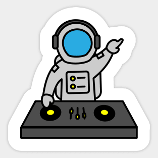 Astronaut And Music Sticker